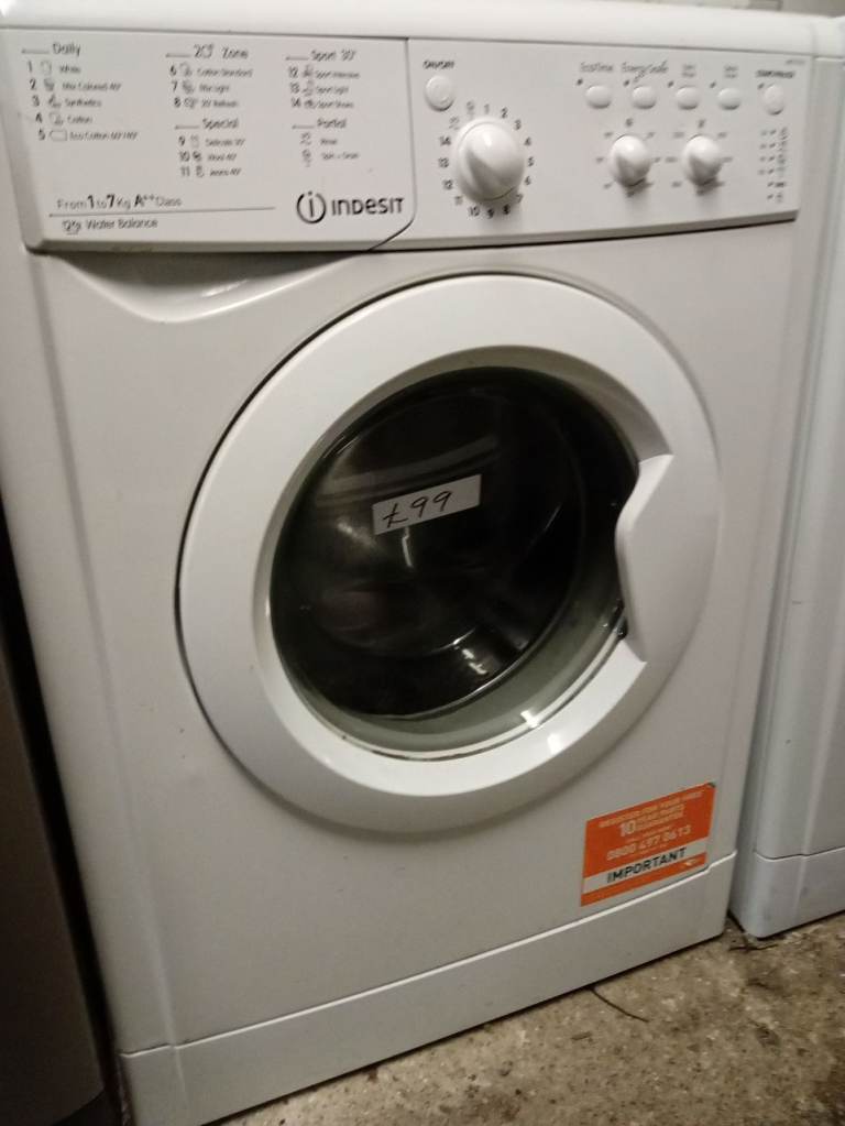 INDESIT WATER BALANCE 7KG LOAD WASHING MACHINE 