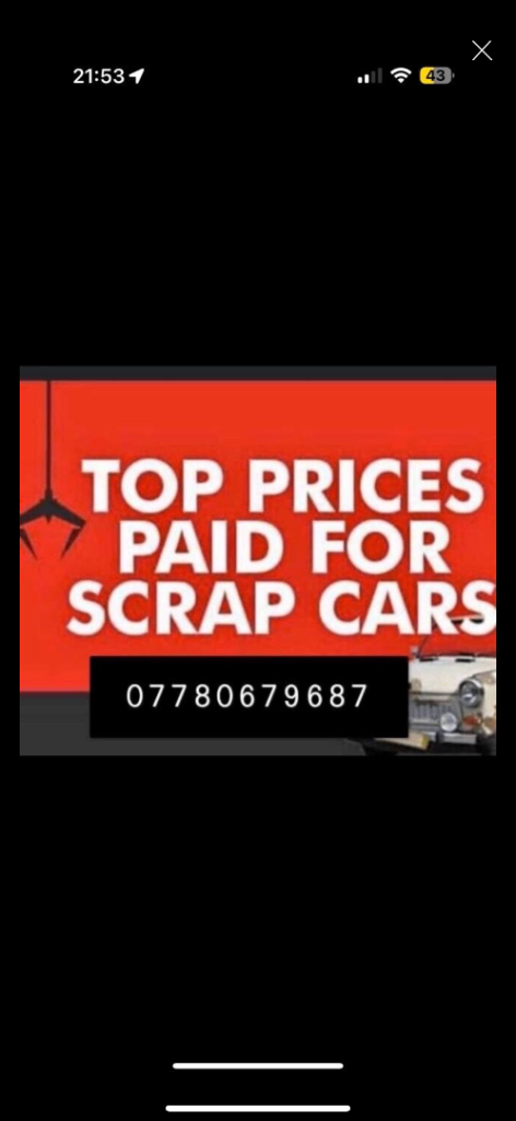 We buy all scrap and unwanted cars 
