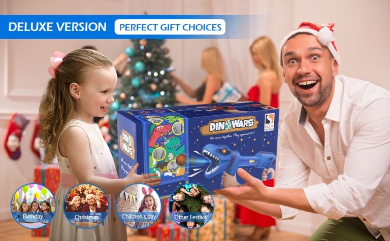 Dinosaur Shooting Games Toys, Toy Guns with Shooting Target for Nerf Christmas Gift