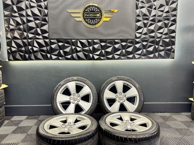 17” inch genuine audi a3 alloys wheels 5x112 vw golf caddy with tyres