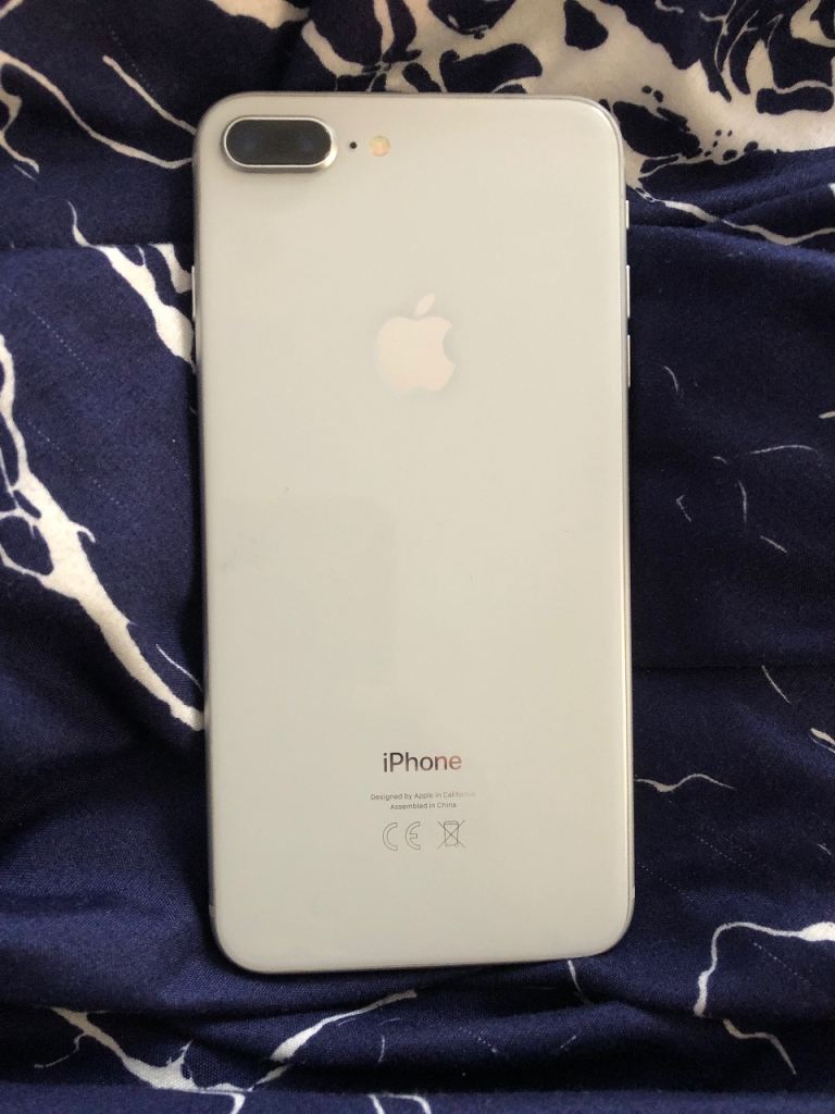 Apple iPhone 8 Plus 64gb unlocked fully works battery health 84% tiny crack 