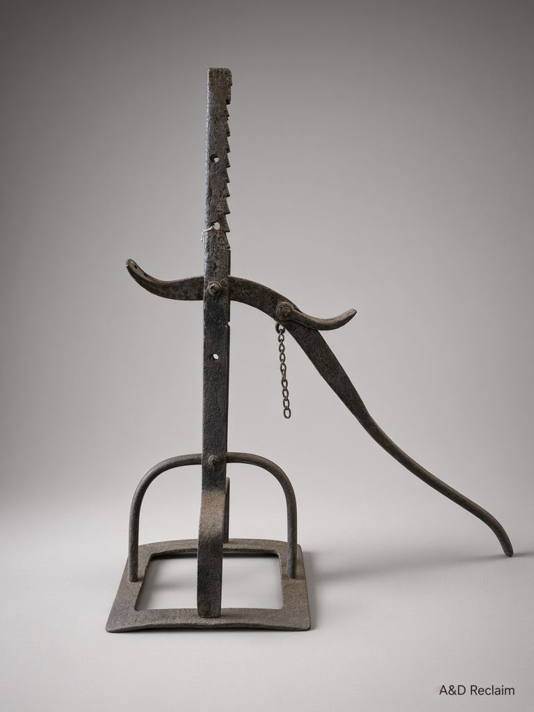 Antique Wrought Iron Cart/Wagon Jack