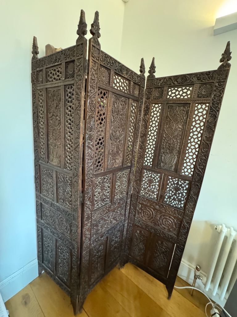 Antique Burmese Wooden Screen