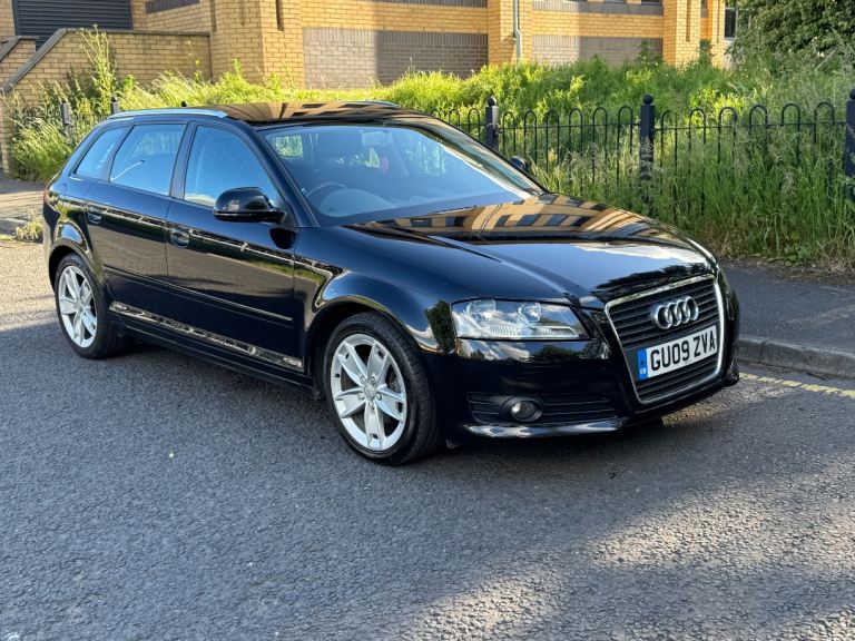 2009 Audi A3 2.0 TDI 140 Sport Diesel Full mot FSH Low Mileage black 5 door
