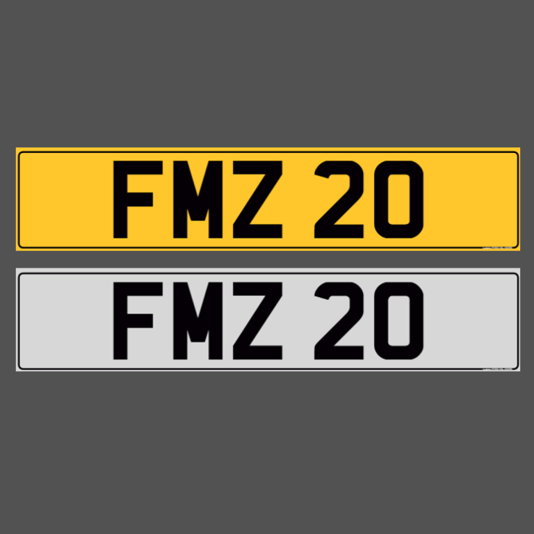 FMZ 20 - Dateless Cherished Registration Number Plate