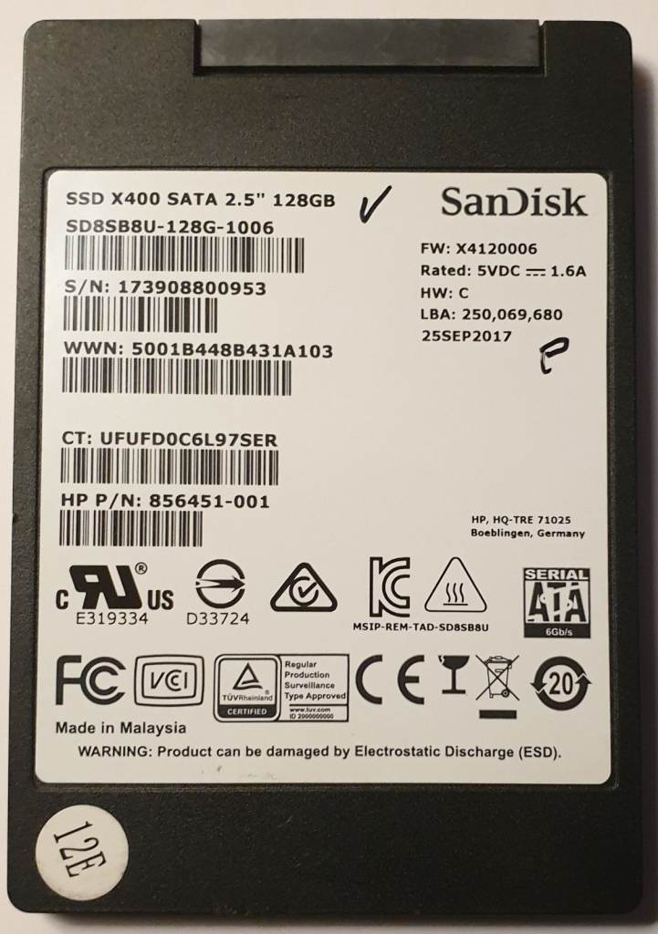 SANDISK 128 GB SSD 2.5 WITH PREE installedWIN 11 HOME64 FOR OLD /NEW LAPTOP/PCs