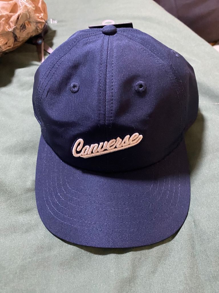Converse 6 Panel Logo Baseball Cap Navy Twill Polyester One Size Adjustable