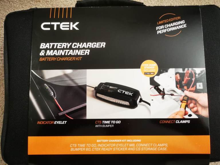 image for CTEK CT5 Time To Go Battery Charger & Maintainer Kit + storage Case - BNIB