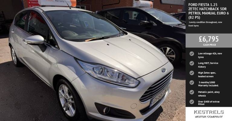 2016 Ford Fiesta 1.25 Zetec Hatchback 5dr Petrol Manual Euro 6 (82 ps) Hatchback Petrol Manual