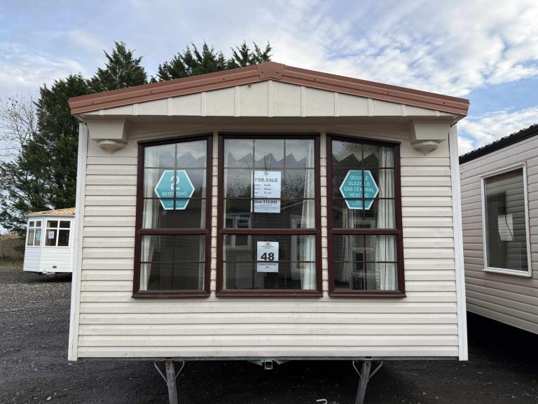 2 Bed Static Caravan - New Carpets, DG, CH - Offsite Sale, Private Land, Farms