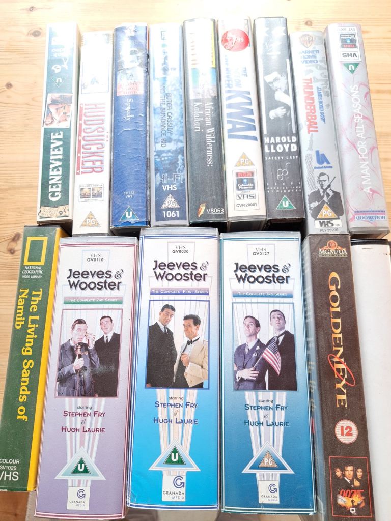 Assorted VHS cassettes