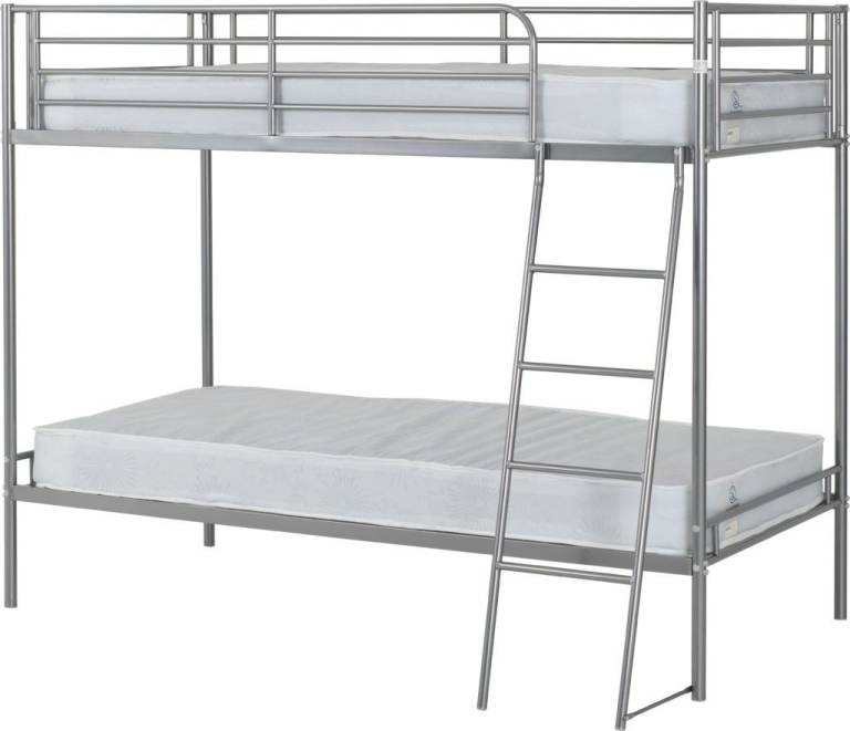 Single Metal Bunk Bed Silver £189