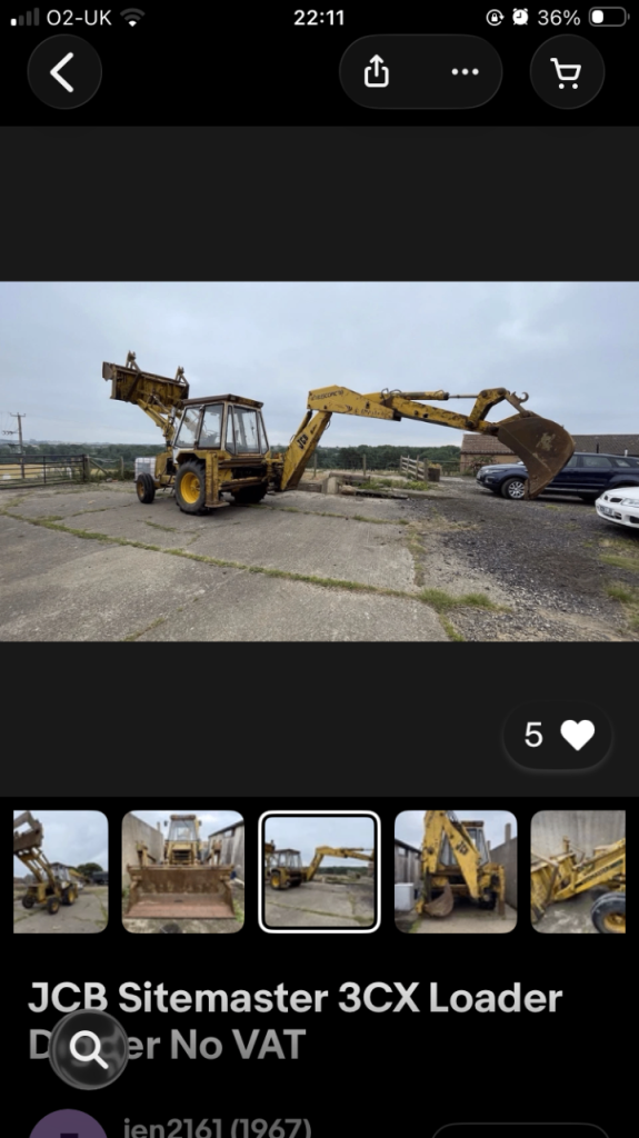 JCB 3CX Sitemaster or similar 