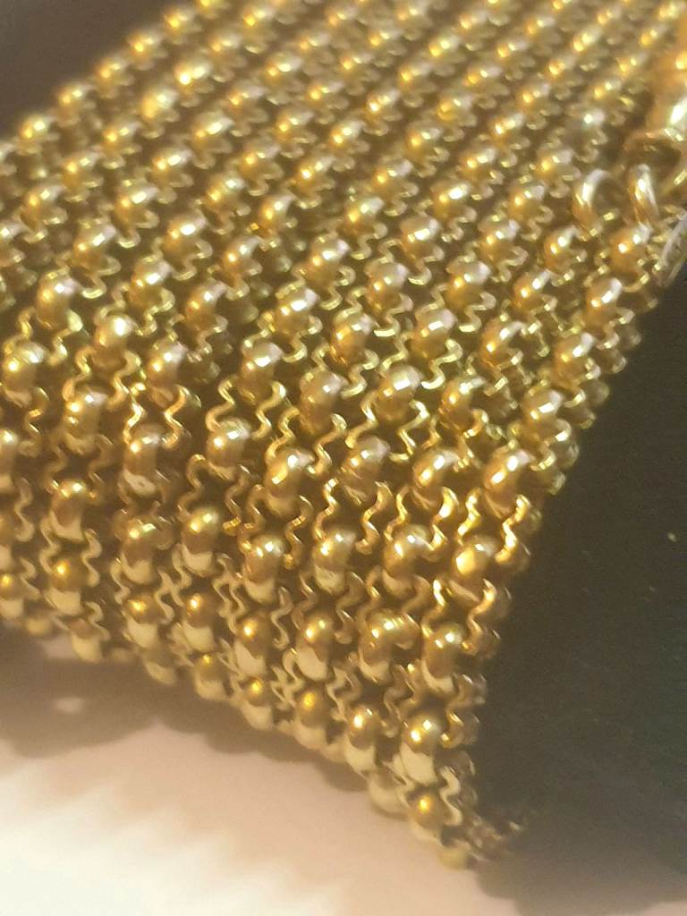 Victorian 9ct Gold Antique Longuard Muff Chain 1.5M, Circa 1880