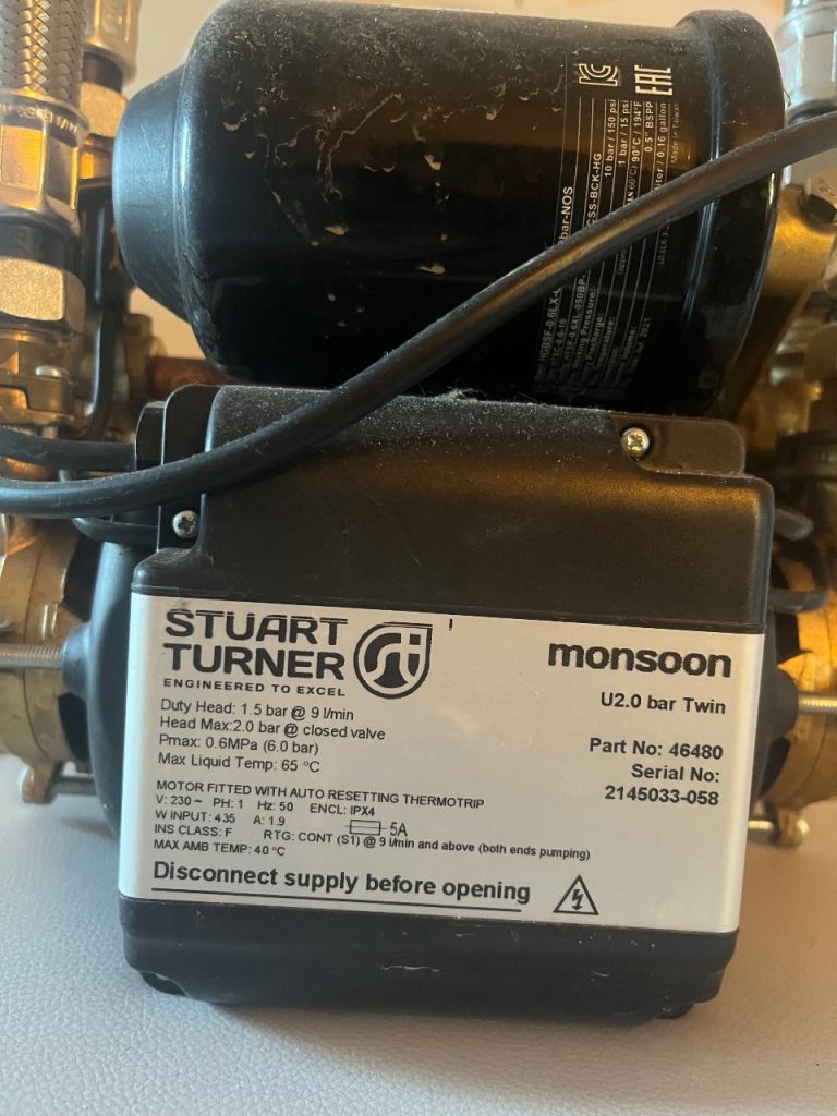 Stuart Turner Monsoon 2.0 Bar Shower Pump (Universal / Negative Head) - Open to sensible offers