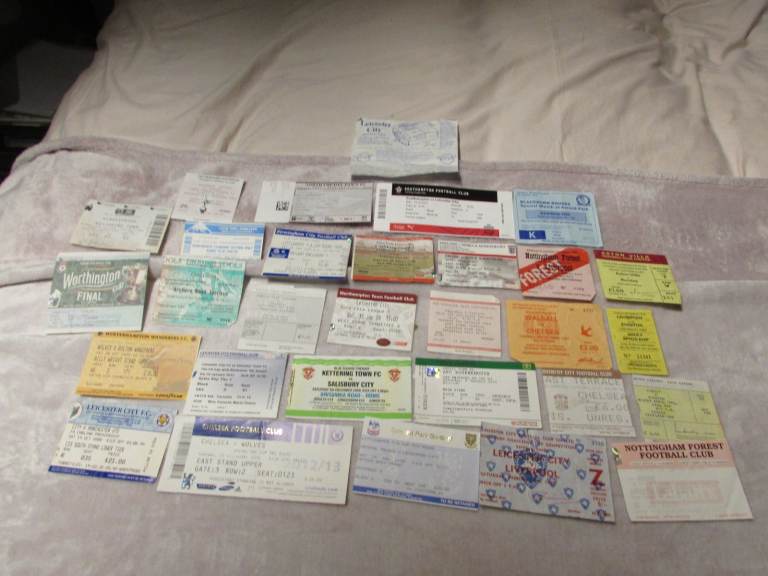 Football Ticket Stubs x 30