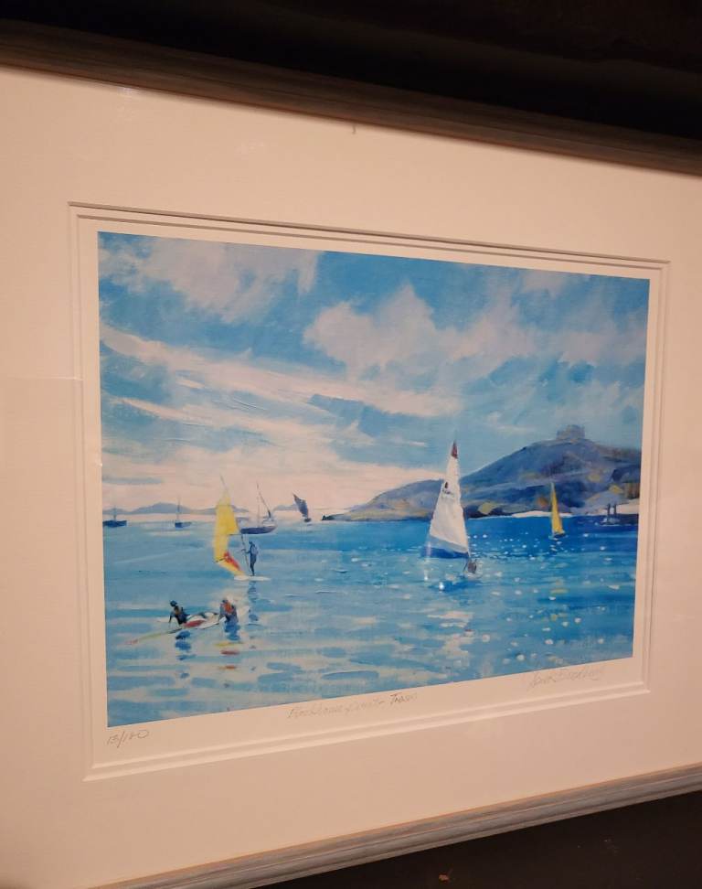 Blockhouse Point, Tresco limited Edition Derek Bradbury Print - Frame - 49 x 41.5cm