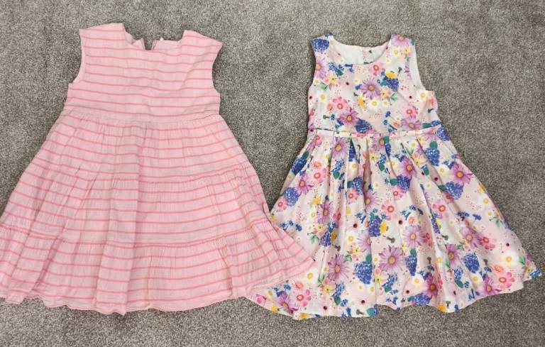 Girls Summer Party Dress Dresses Bundle 4-5 Years Pink  Frock Formal Floral M&S
