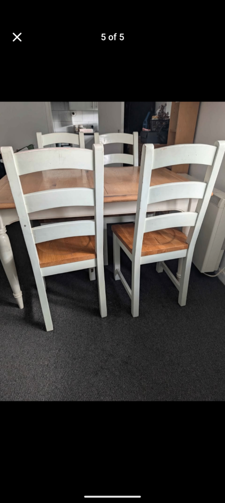 Wooden table with 6 chairs MUST GO TODAY