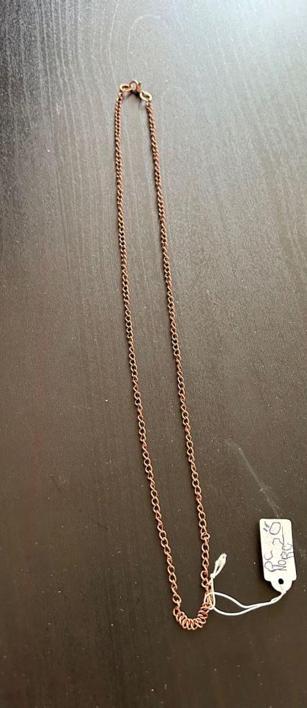 354. RC. Red copper, 2.5MM, 20" copper chain necklace copper jewellery.