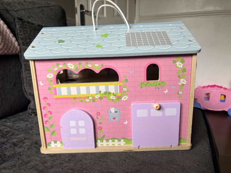 Pink Wooden Dolls House