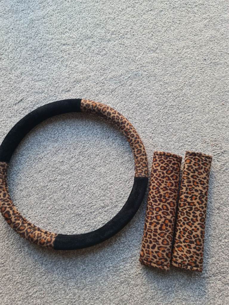 Car steiring and seat belt cover