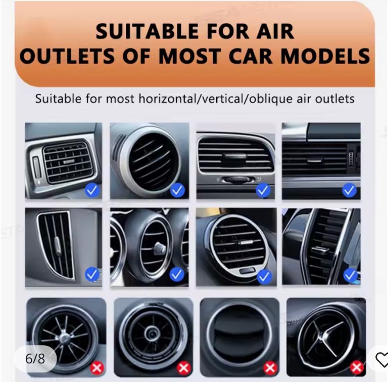 Air Outlet Vent cupholder, foldable, 360 rotate