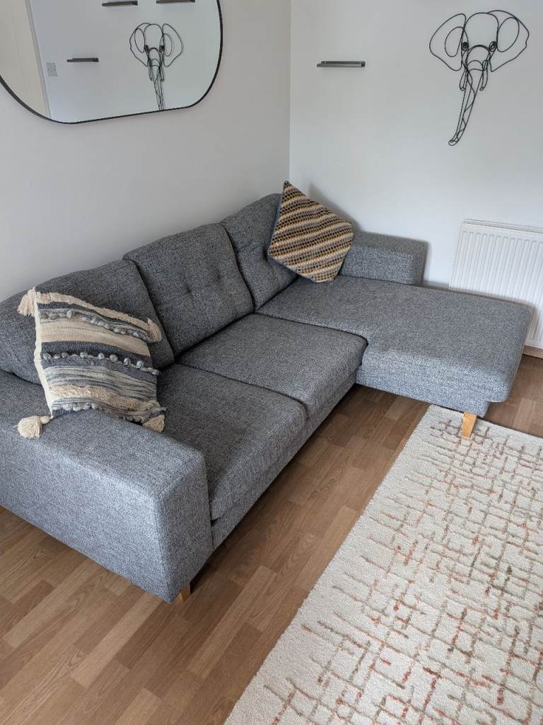 3 Person Corner Sofa, DFS Jovie Sofa Range Charcoal