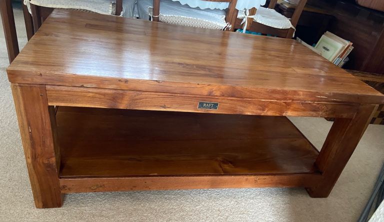Cube Coffee Table, Reclaimed Teak, made by RAFT