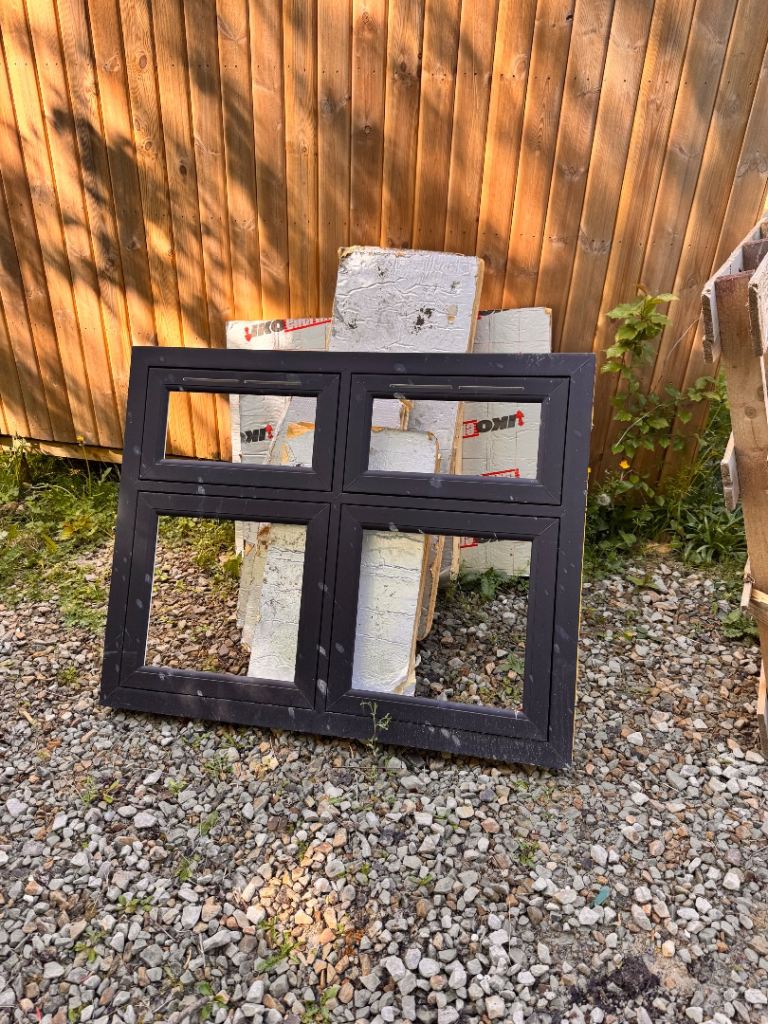 Black pvc window