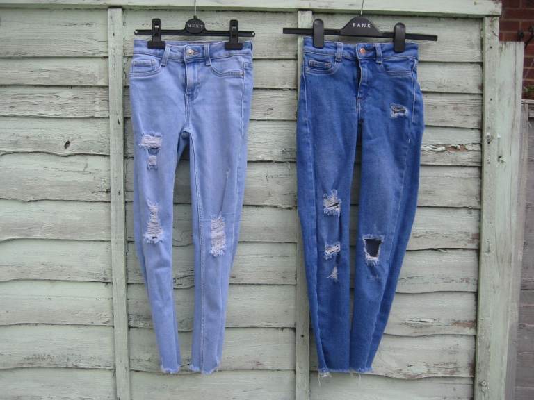 2 Pairs of New Look 915 Hallie High Waist Super Skinny Ripped Jeans for 10 to 11 year Olds: 2 for £7