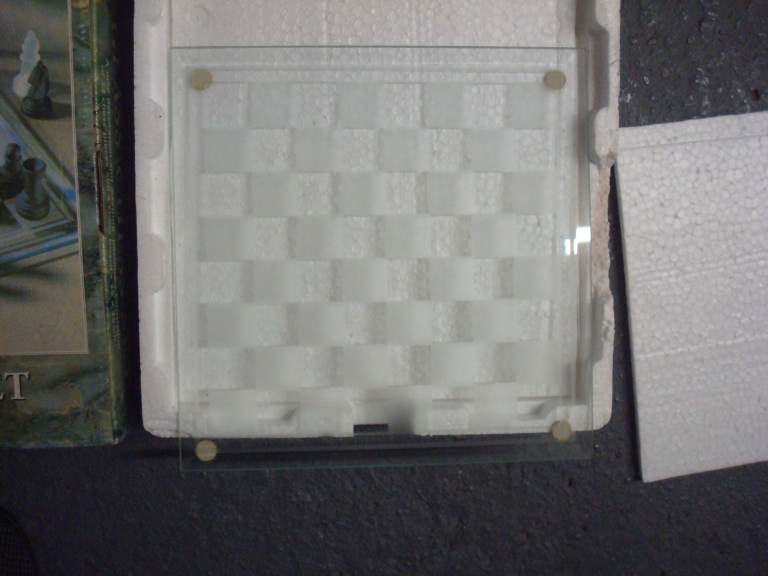 CHESS SET ALL BOXED. GLASS CHESS SET