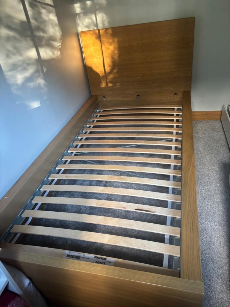 IKEA malm single bed in oak