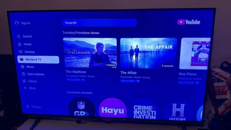 Hitachi 65inch TV