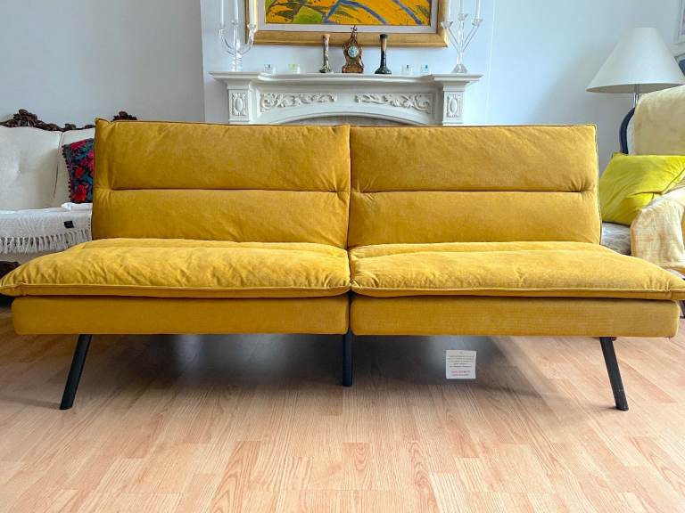 Dunelm Sofa Bed in Mito Ochre colour - Delivery is possible