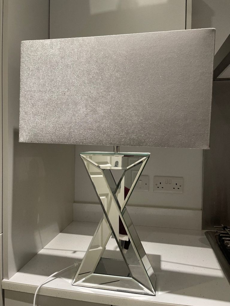 Large Grey mirror lamp