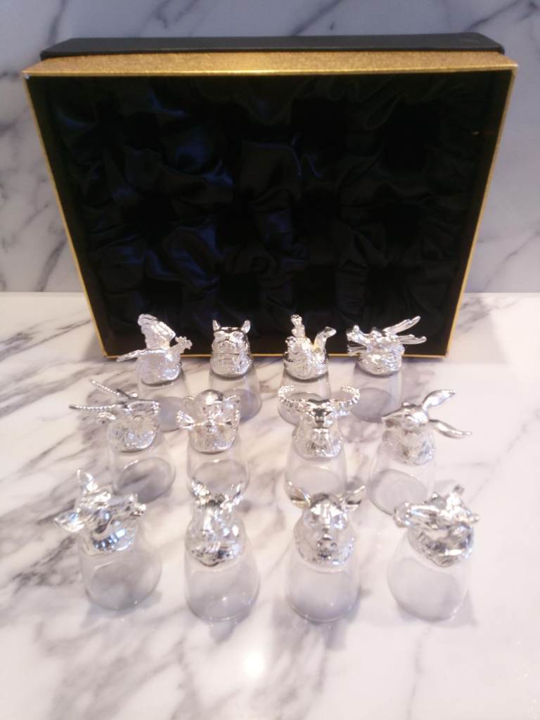 12 Piece Luxury Shot Glassware Set in Gift Box, NEW!