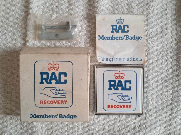 Vintage RAC Recovery Members Badge