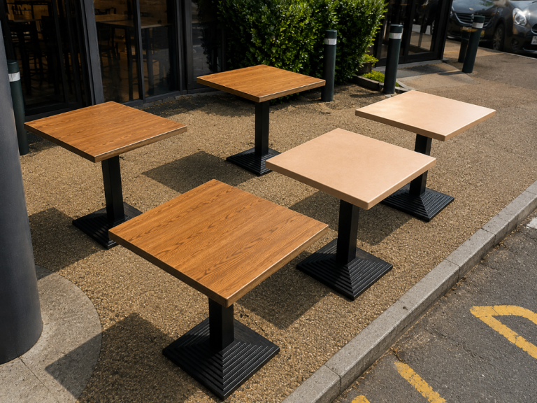 HEAVY-DUTY COMMERCIAL CAFÉ & RESTAURANT TABLES – £55 EACH
