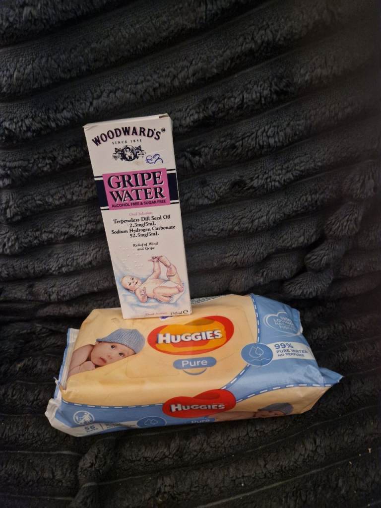 Gripe water and wipes
