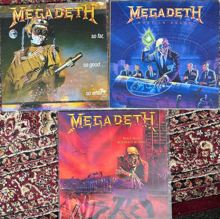 Megadeth Records Vinyl x 3