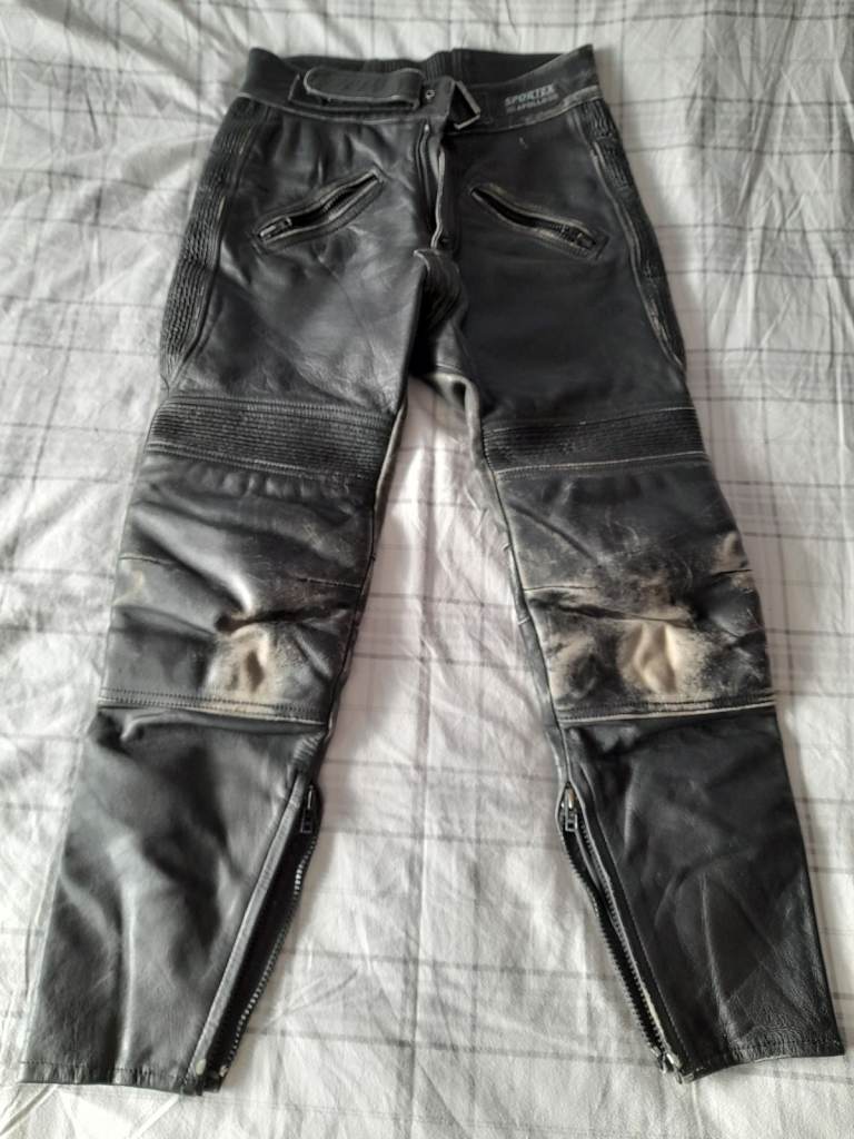 Vintage Men's leather motorbike trousers