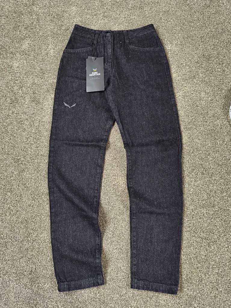 Salewa Fanes Alpine Hemp Denim Pants Black Out - Women’s Size UK 8 (XS) - BNWT