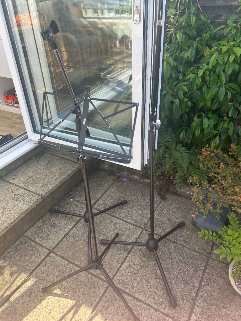Music and mic stands