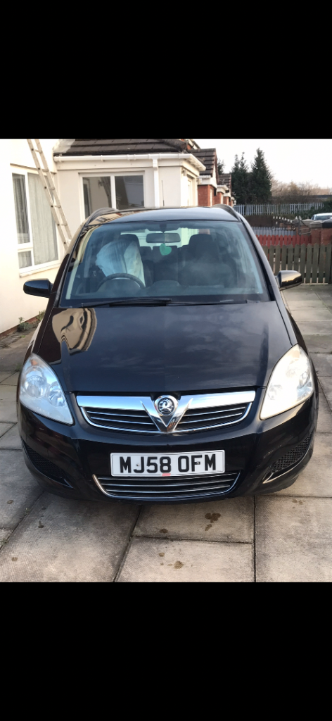 Vauxhall, Zafira, Black, Petrol, MPV, 2009, Manual, 1598 (cc), 5 Doors, 7 Seats 