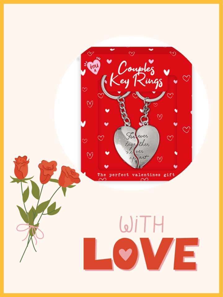 TWIN HEART COUPLES KEYRING