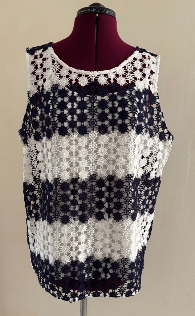 Lovely Multicoloured Crochet Top – very Good Condition