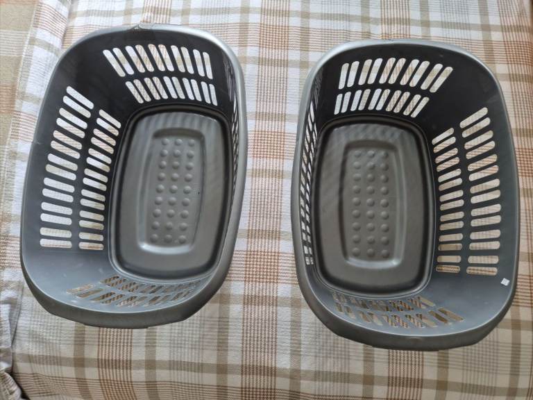 Rectangular Laundry Basket Silver - £6 each or both for £9