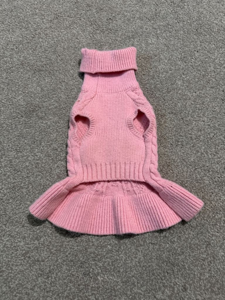 Cable Knit Dog Jumper Dress Size S