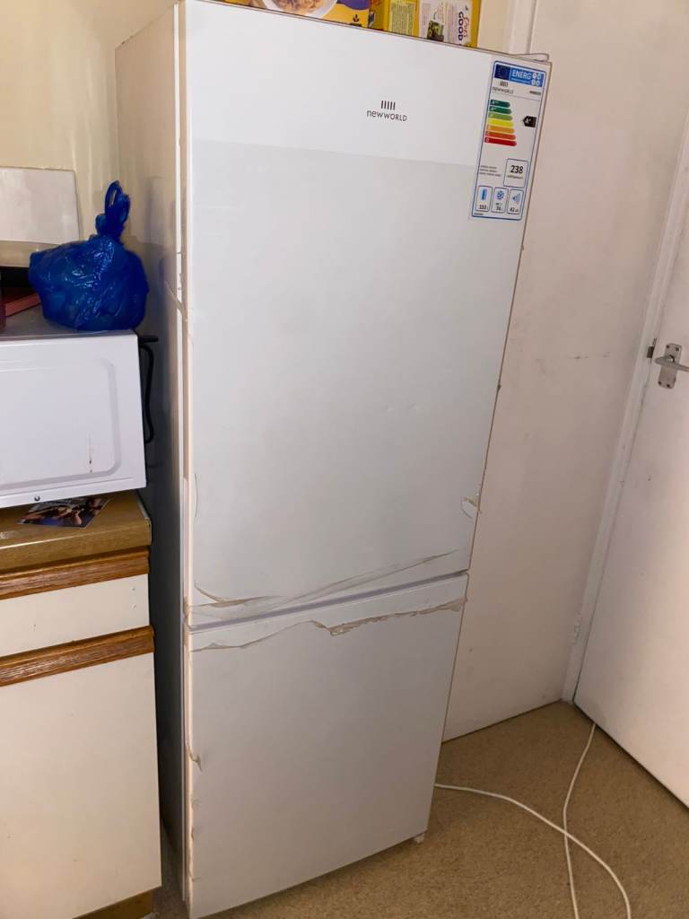 White Fridge Freezer – As Good As New, Clean